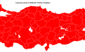 Argynnis pandora (Bahadır) Türkiye Dağılımı
